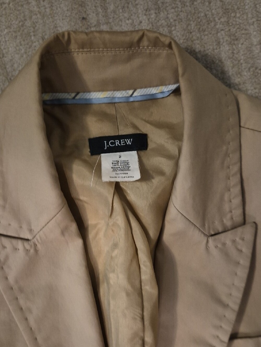J. Crew Tan Lightweight Blazer - Picture 2 of 6